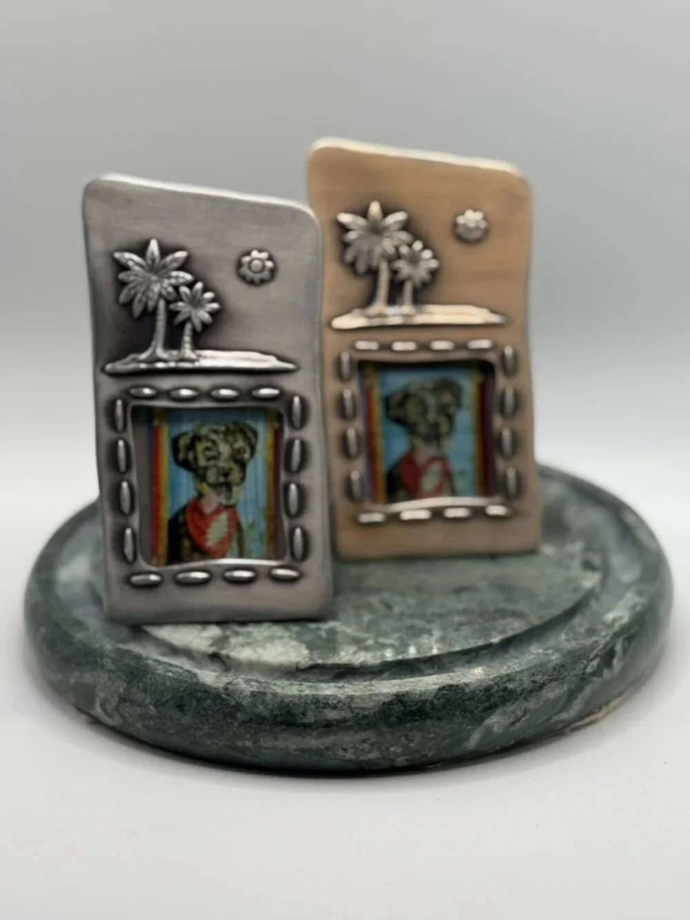 Vintage 1990s Miniature Mixed Metal Frames Set
